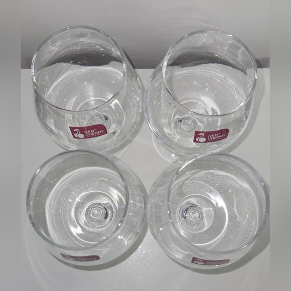 Set of 4 Qty Red Cherry Cognac glasses - Picture 4 of 4